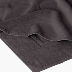 Carré Blanc Tapis de bain coton Lola II anthracite| Tapis De Bain