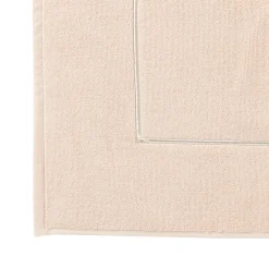 Carré Blanc Tapis de bain coton Pampa II beige| Tapis De Bain