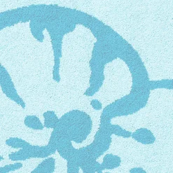 Carré Blanc Tapis de bain coton Récif lagon| Tapis De Bain