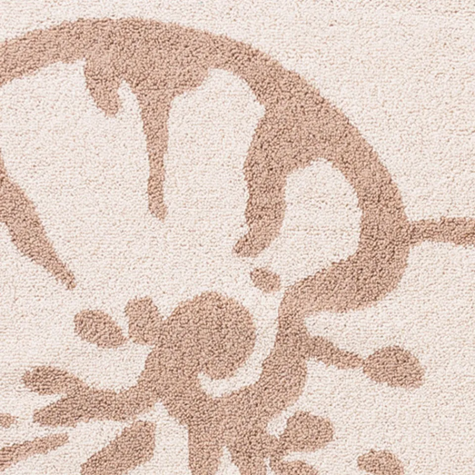 Carré Blanc Tapis de bain coton Récif sable| Tapis De Bain