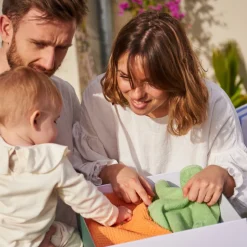 Carré Blanc Torchon coton nid d'abeille Joya orange| Torchons & Essuie-mains