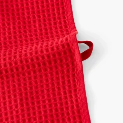 Carré Blanc Torchon coton nid d'abeille Aime rouge|Femme Torchons & Essuie-mains|Coffrets Cadeaux