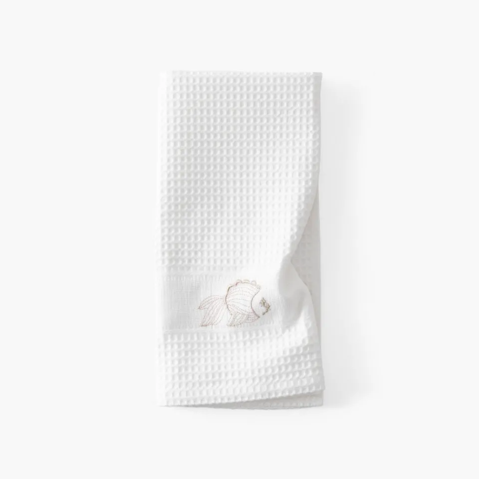 Carré Blanc Torchon coton nid d'abeille Mykonos blanc| Torchons & Essuie-mains