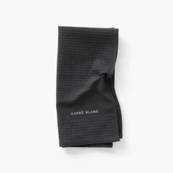 Carré Blanc Torchon de cuisine coton Signature charbon| Torchons & Essuie-mains