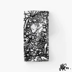 Carré Blanc Torchon de cuisine coton Jakè x noir|Homme Torchons & Essuie-mains|Coffrets Cadeaux