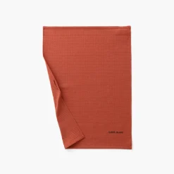 Carré Blanc Torchon de cuisine coton Signature terre cuite| Torchons & Essuie-mains