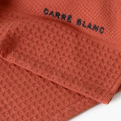 Carré Blanc Torchon de cuisine coton Signature terre cuite| Torchons & Essuie-mains