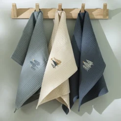 Carré Blanc Torchon de cuisine coton Sousbois beige clair|Femme Torchons & Essuie-mains|Coffrets Cadeaux